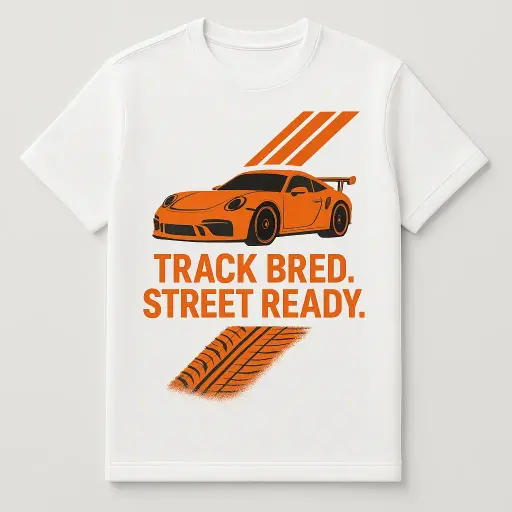 gt3 inspired white t shirt back